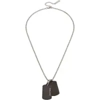 Police Duet Necklace Argenté Homme