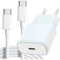 No Brand MEVRONISSHOP-USB C Rapide Chargeur iPhone 17 16, Chargeur USBC iPhone de 25W avec Câble USB-C de 2M pour iPhone 17/17 pro/17 Pro Max/16/16 Plus/16 pro/16 Pro Max, iPad/Air/Mini