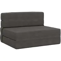 vidaXL Canapé-lit pliable , gris foncé, 190 x 100 x 15 cm, en velours côtelé