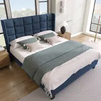 OKWISH Lit Gigogne 140x200 cm - Lit Multifonction en Tissu Flanelle Beige avec Éclairage LED, Port USB et Rangements Intégrés, Sans Matelas