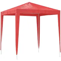 vidaXL Tente de réception 200 x 200 x 240 cm, rouge, en PE et acier