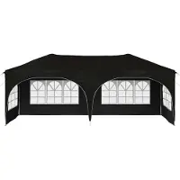 vidaXL Tente de réception pliable 575 x 288 x 245 cm, tissu Oxford noir