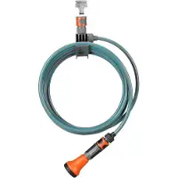 OEM Tuyau d'arrosage 75 m Tuyau spiralé avec support de tuyau intégré - Système original - Tête de pulvérisation - 9 mm de diamètre - pour le jardin de ville