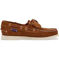 Sebago pour femme. 77131JW Portland Artisan Ox mocassins en cuir marron (39), Plat, Lacets, Casuel