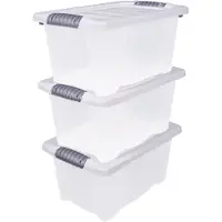 OEM Boîtes de rangement transparentes en plastique Azomor avec couvercle, pour diverses utilisations