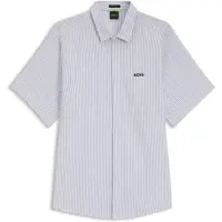 BOSS pour homme. 50565851 Chemise Dymova grise (XXL), Casuel, Coton, Manche courte