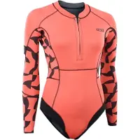 iON Amaze Hot 1.5 Mm Woman Long Sleeve Front Zip Shorty Orange L Femme