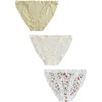Next Slip crème / kaki / rose foncé / blanc