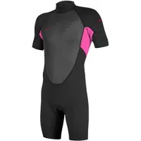 O'Neill Reactor-2 2 Mm Spring Short Sleeve Back Zip Shorty Noir 16 Years Enfants