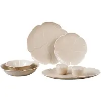 Bricard Florange service de table 27 pièces en porcelaine taupe