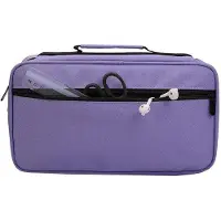 OEM Grande trousse pouvant contenir 60 crayons, grande valise de voyage pouvant contenir 60 crayons, trousse avec poignée, valise de voyage bleue