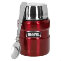 Thermos Stainless Steel With Folding Spoon-470ml Lunch Box Rouge
