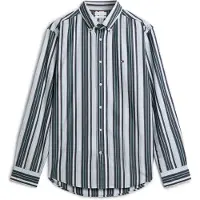 Tommy Hilfiger Chemise 'Regular Fit Multicolour Stripe' émeraude / menthe / blanc