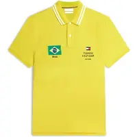 Tommy Hilfiger Standard Country Brazil Regular Fit Short Sleeve Polo Jaune L Homme