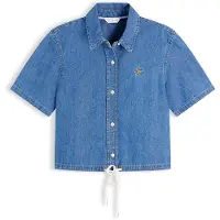 Tommy Hilfiger Boxy Tie Mia Short Sleeve Shirt Bleu L Femme