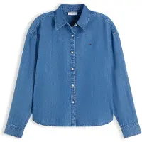 Tommy Hilfiger Ww0ww50528 Long Sleeve Shirt Bleu 34 Femme
