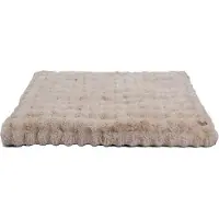 OEM Lit pour chien XXL imperméable pour grands chiens, lit en peluche moelleux, 120 x 90 x 12 cm, beige, hydrofuge, housse amovible, tapis antidérapant pour chien