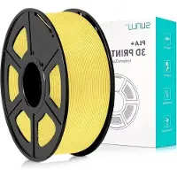 OEM Fil d'impression PLA 1,75 mm à haute précision (+/- 0,02 mm) - Bobine de 1 kg de fil ciré, couleur jaune macaron