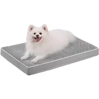 OEM Lit orthopédique pour chiens de taille moyenne, 88 x 55 x 7 cm, coussin lavable, housse amovible, gris