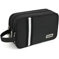 OEM Grande trousse de toilette de voyage en tissu imperméable, noire, 5,51 L