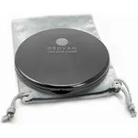 OEM Petit miroir de maquillage de voyage pliable, noir, double face, 10 cm, grossissement 1x/10x.