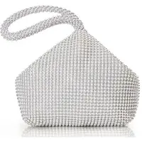 OEM Élégant sac à main de soirée en satin orné de strass