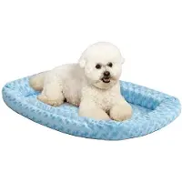OEM Lit pour chien en polaire, 56 cm, bleu, lavable en machine