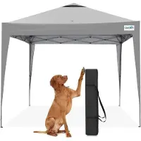 OEM Tente résistante à l'hiver - Tente gonflable - 3 x 3 m - Gris clair - Oxford 210D - Imperméable - Protection UV - Pour l'extérieur - Jardin - Cour