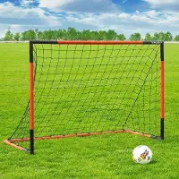 OEM Buts de football set de 2 - 6'x4' 3'x2.5' 8'x6' Cadre en acier Filet tous temps Montage rapide Objectifs d'entraînement pour jardin Indoor Outdoor Lourde charge Buts de football en métal Set de 2