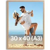 OEM Cadre photo en bois beige 30 x 40 cm