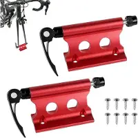 OEM Support de roue avant en alliage d'aluminium avec serrage rapide, accessoire de vélo rouge pour le transport et les activités de plein air.