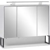 OEM Miroir Limone Houtspiegel - blanc - 70 x 61 x 16 cm - Meubles de salle de bains - Armoire