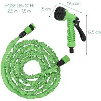 Famanu Tuyau d'arrosage flexible, résistant et extensible de 2,5 à 7,5 m