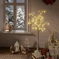Prolenta Maison Exclusive - Sapin de Noël 128 LED, 1,2 m, blanc chaud, pour l'intérieur et l'extérieur