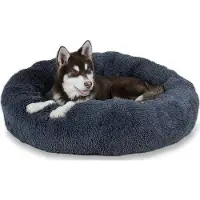 OEM Grand panier pour chien lavable et antidérapant, XXL, 120 cm, gris foncé, pour chiens de grande, moyenne et petite taille