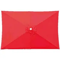 OEM Toile de remplacement pour parasol de jardin 6 baleines de 3 m x 2 m (10 ft x 6,5 ft), protection UV pour piscine, jardin, cour (toile seule) - rouge - 2 x 3 m
