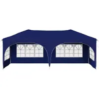 vidaXL Tente de réception pliable 575 x 288 x 245 cm, bleu, en tissu Oxford