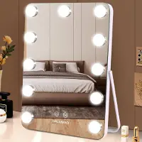 Azomor Miroir de maquillage éclairé avec éclairage LED à intensité variable etintuitive