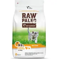 Raw Paleo VETEXPERT Kitten Turkey&Chicken - croquettes dinde et poulet pour chatons - 6 kg