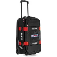Sparco 016438MRRS Valise à roulettes cabine Travel Martini Racing noir/rouge