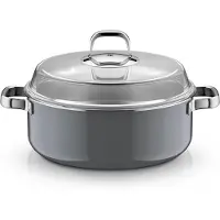 WMF Fusiontec Mineral Pro, Schmortopf mit Deckel, 28 cm, Platinum 3201114137 4000530760326
