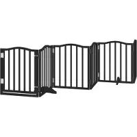 vidaXL Barrière pour chien pliable 3 panneaux 150 cm bois de peuplier
