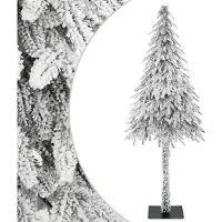 vidaXL Sapin de Noël artificiel Blanc 86 x 86 x 210 cm