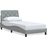 vidaXL Cadre de lit sans matelas gris foncé 120x200 cm Tissu
