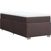 vidaXL Lit boxspring avec matelas bleu 180x200 cm Tissu