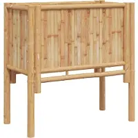 vidaXL Lit surélevé Marron 90 x 35 x 70 cm Bambou