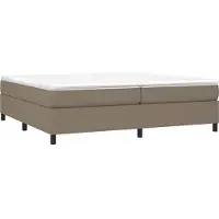 vidaXL Sommier boxspring Taupe 200x200 cm Tissu