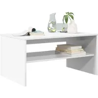 vidaXL Table basse blanche 80 x 50 x 40 cm Bois composite