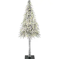 vidaXL Sapin de Noël avec 300 LED Blanc 210 cm PE et acier