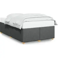 vidaXL Cadre de lit sans matelas gris foncé 120x190 cm Tissu
